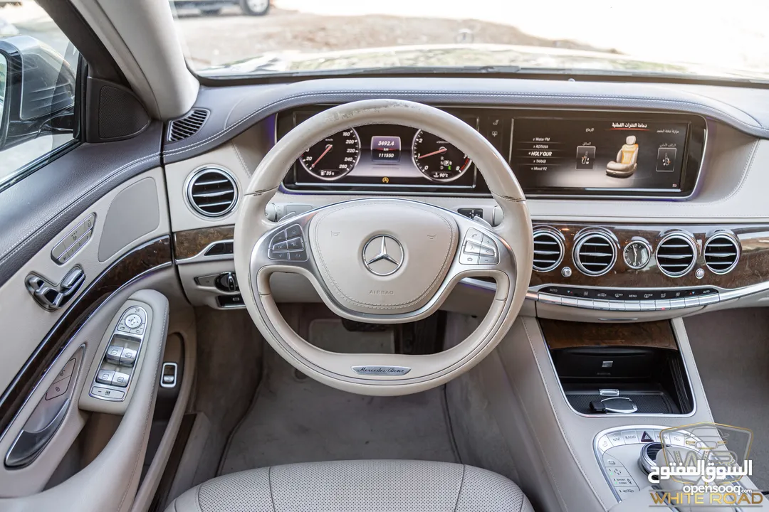 Mercedes S400 2015   السيارة وارد الشركة و قطعت مسافة 111,000 كيلو متر