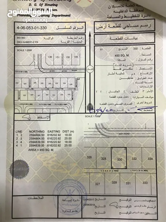 للبيع ارض سكنية من المالك مباشر في السيح الأحمر خلف قاعة الريم على الشارع موقع ممتاز