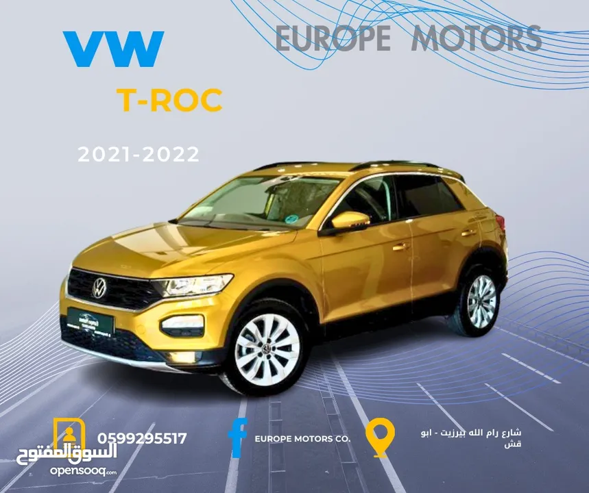 لمحبي التميز والذوق الرفيع فولكسفاجن  - تي روك      ‏ VW T-ROC  سعر مميز