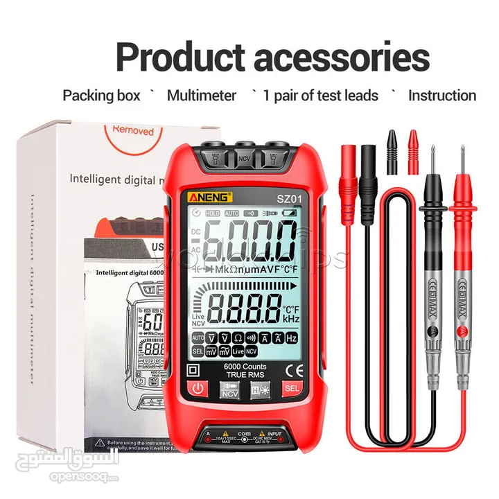 Digital Multimeter Voltmeter Resistance  Capacitance Temp Transistor Tester Meter