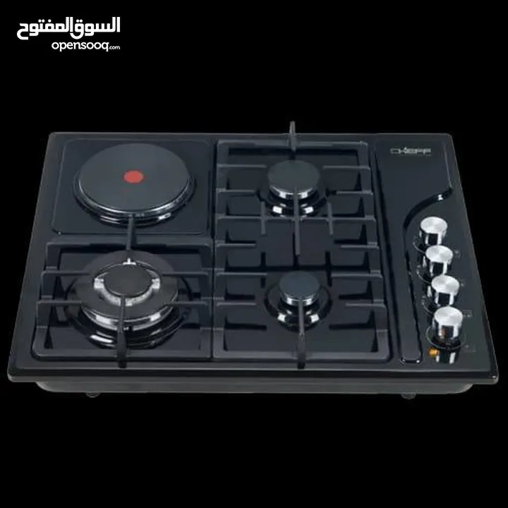 طباخ غاز وكهربا StarLux لون اسودطباخ غاز وكهربا StarLux لون سلفر .
