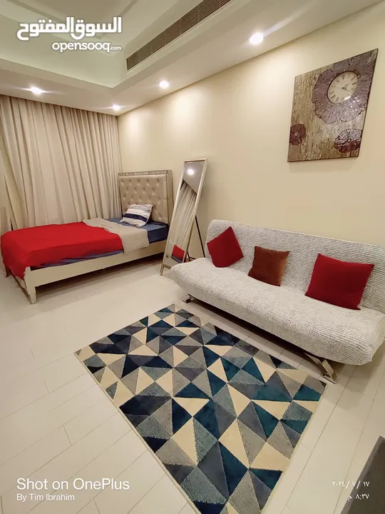 Luxury studio for rent in Juffair, fully furnished, 260 BD with EWA