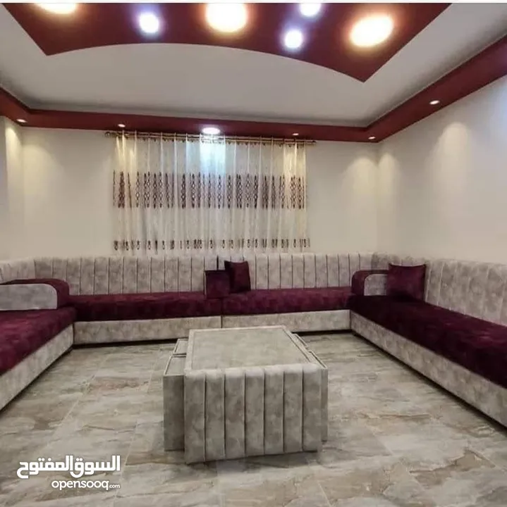 جلسات خليجية أحدث الموديلات 17 مقعد مع طقم طربيزاط + مراكي مع مخدات