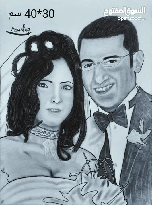 لوحات فنية رسم يدوي حسب الطلب