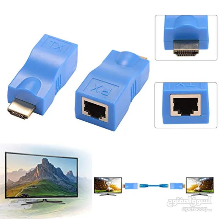 HDMI EXTENDER BY CAT-6E/6 CABLE اتش دي ام اي اكستندر 