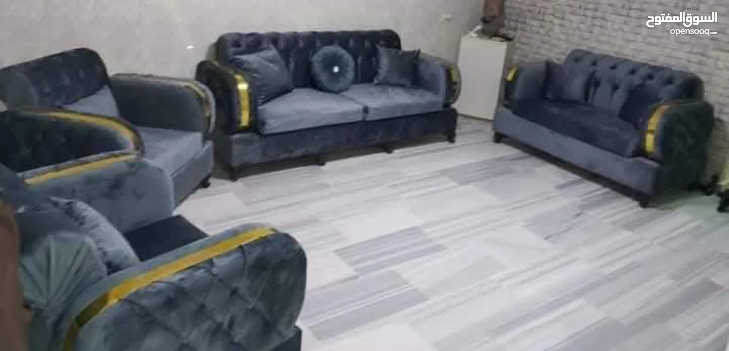 طقم ستيل فل كبتونيه 7 مقاعد