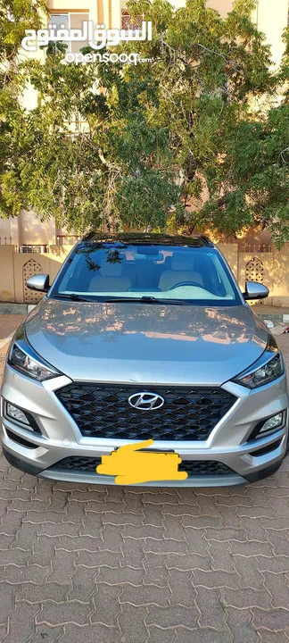 Hyundai Tucson 2019 model, Gulf agency, number one, panoramic, full option, maintenance at the agenc