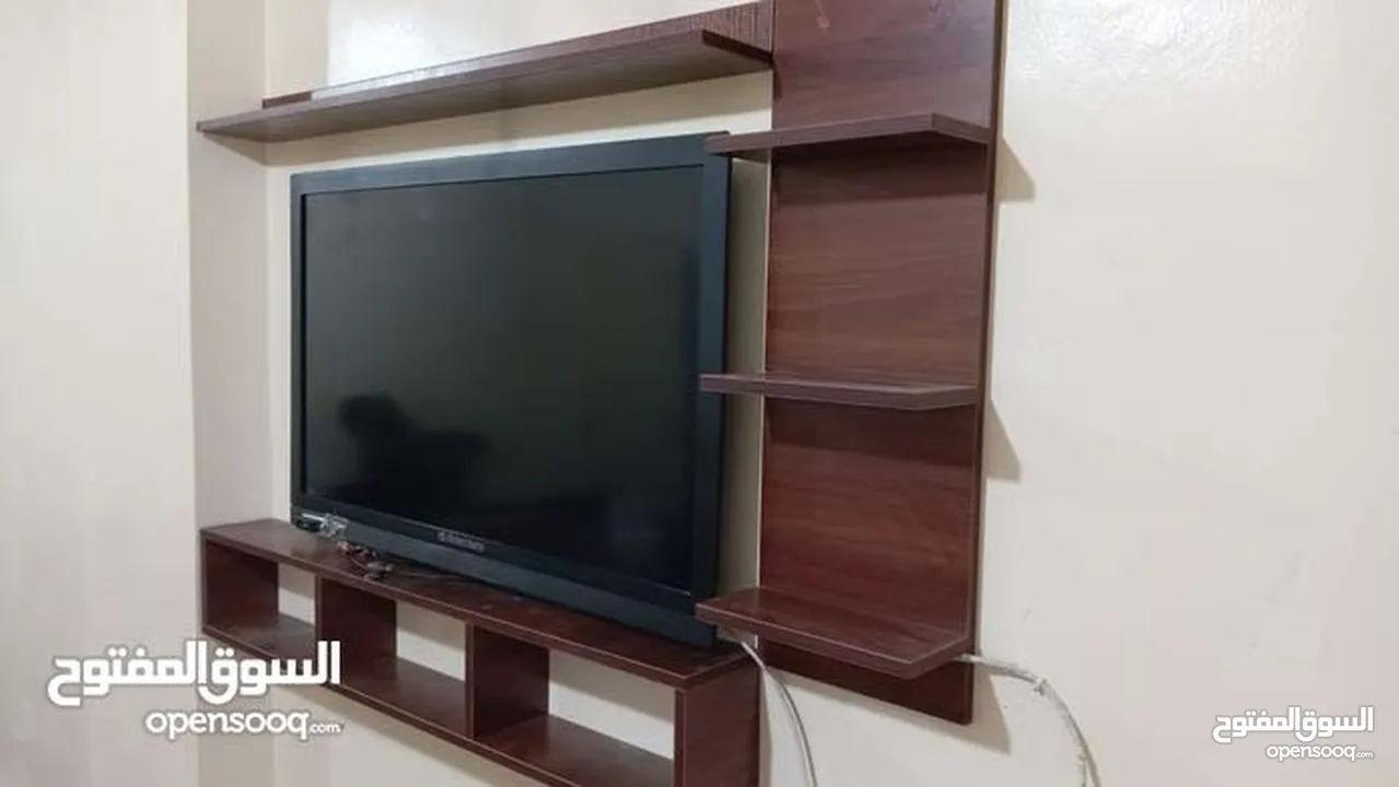 رف شاشة التلفزيون خشب لامنيت مميز