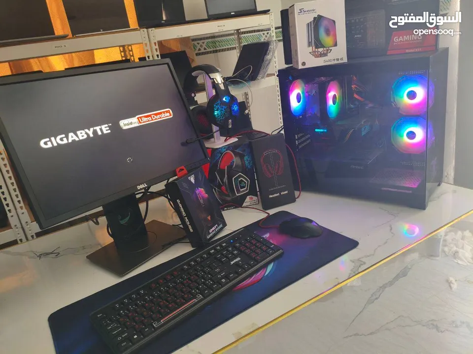 معالج Intel Core i5 9400f   ذاكرة 16GB RAM لأداء    تخزين   SSD 500GB للسرعه     كرت شاشة