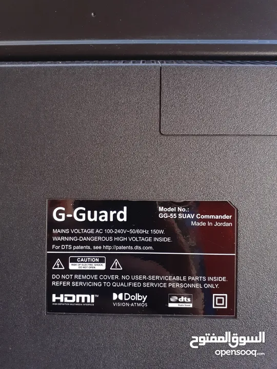 شاشة g guard 55 smart 4k مع ريموت