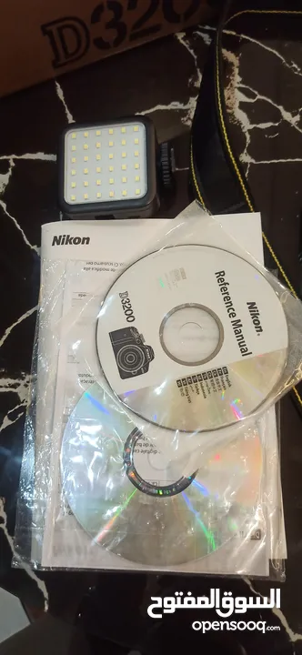 نيكون دي 3200 بأفل سعر مع كامل الملحقات والكرتون Nikon D3200 at the lowest price with full accessori