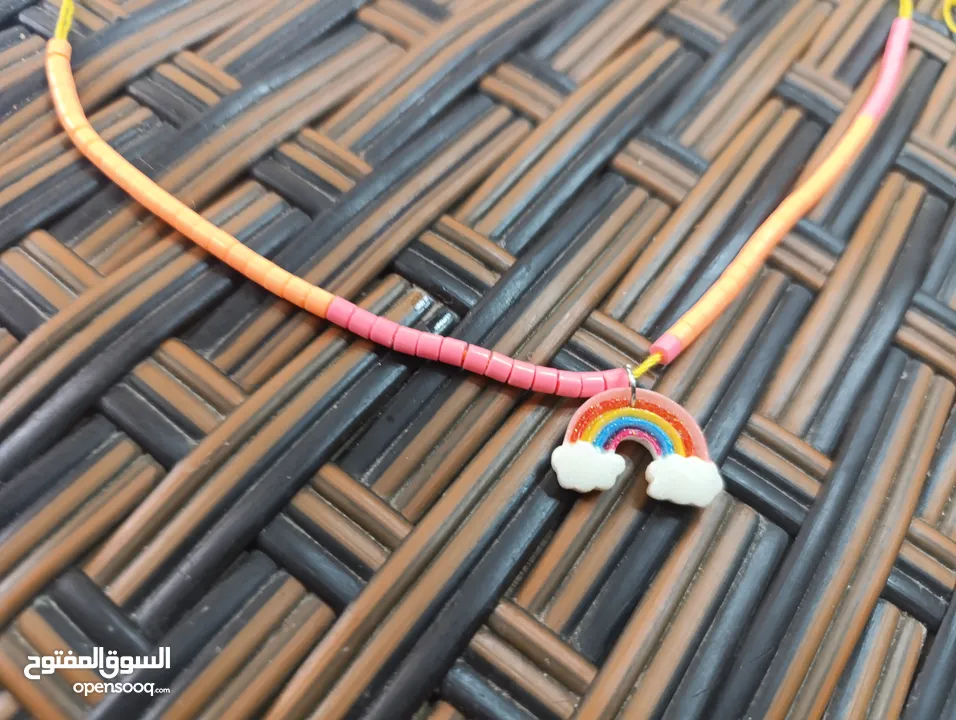 خاتم لؤلؤة بنفسجي سناسيل جميله مناسبه للاطفال