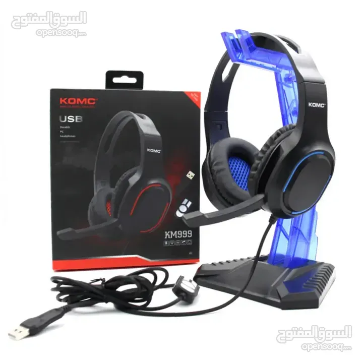 سماعات هيدسيت للكومبيوتر KOMC KM-999 USB WIRED HEADSET