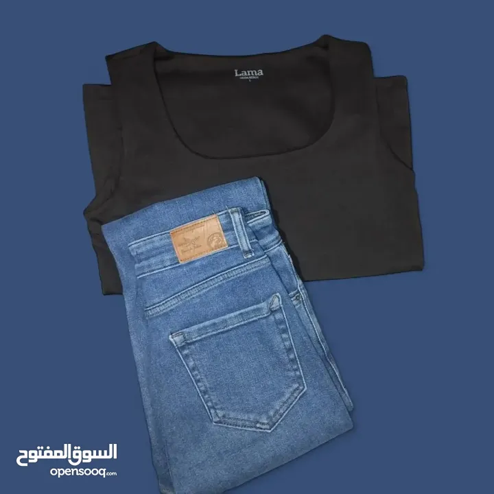 Top Basic Lama Moda Beirut  size: L - XL لون : اسود   قماشة لكل الفصول ( صيف ، ربيع ، خريف ، شتاء )