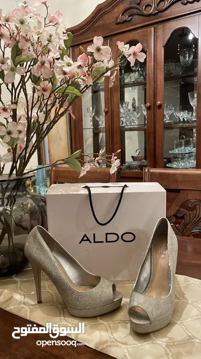 ALDO RAEANN Heel Shoes for Women SILVER For Occasions , Size: 38