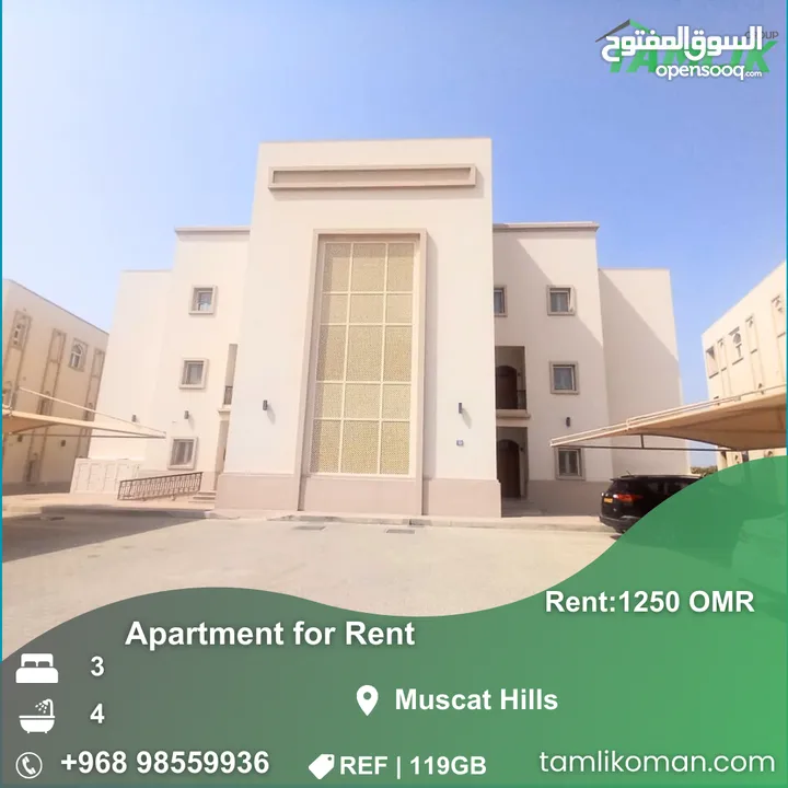 Furnished Apartment for Rent in Muscat Hills  REF 119GB