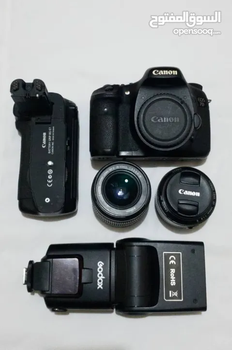كاميرا Canon 7Dمستعمل عرطه مع توابع