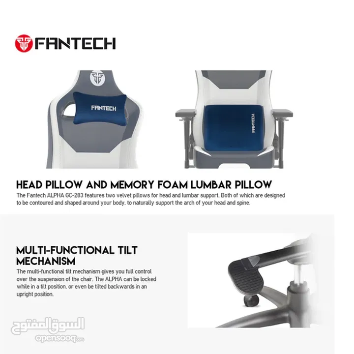 FANTECH ALPHA GC-283 GAMING CHAIR  Blue كرسي غرفة جيمنق GAMING