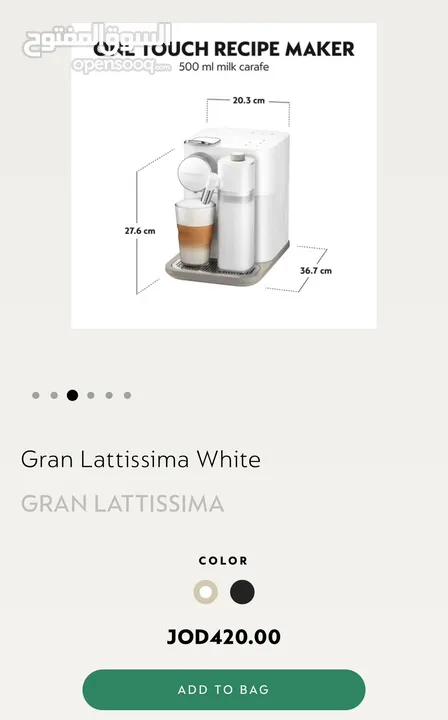 Nespresso ( Gran Lattissma ) white
