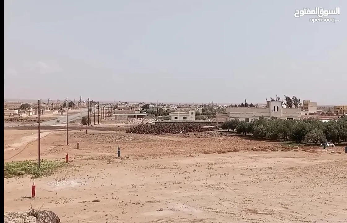 فرصه ذهبية على قطع أراضي استثمارية؛في محافظة المفرق في قرية الحميدية. بمساحات 750 م و 1000 م دونم