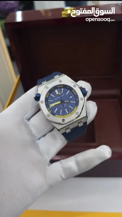 ساعات AP فخمة بتصميم أنيق، اتوماتيك، بعلبتها وكرت كفالة، أناقة وهيبة بكل طلّة