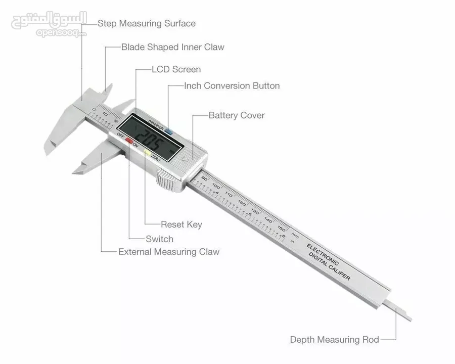 كليبر 150 ملم Carbon Fiber Vernier Caliper -