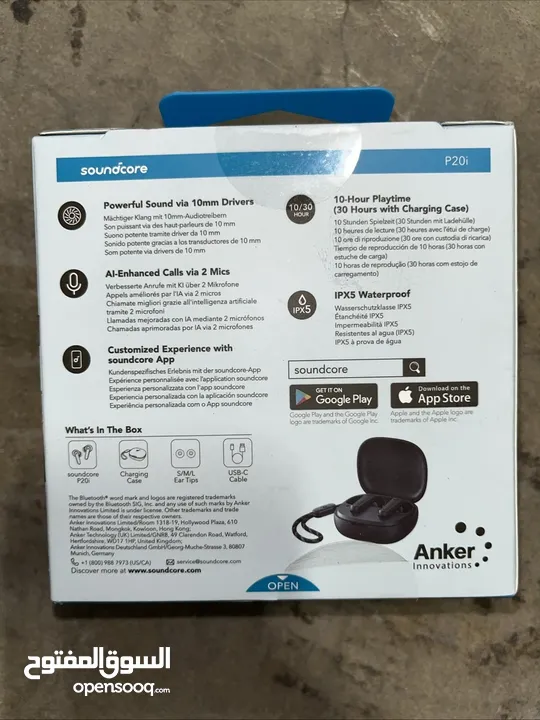 سماعات Earpods من شركة Ankor النوع P20i جديدة غير مستعملة  يوجد فقط 2