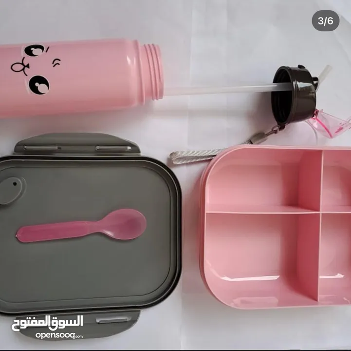 kids lunch box just for 2 bd with water bottle 2 bd only new