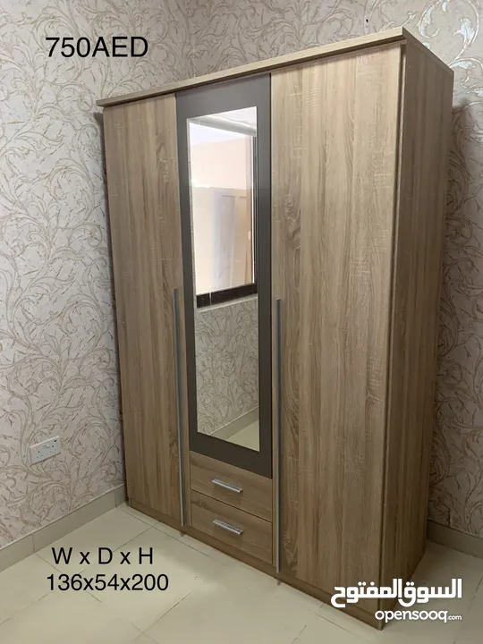 3-Door Wardrobe with Mirror & Drawers -Like New!