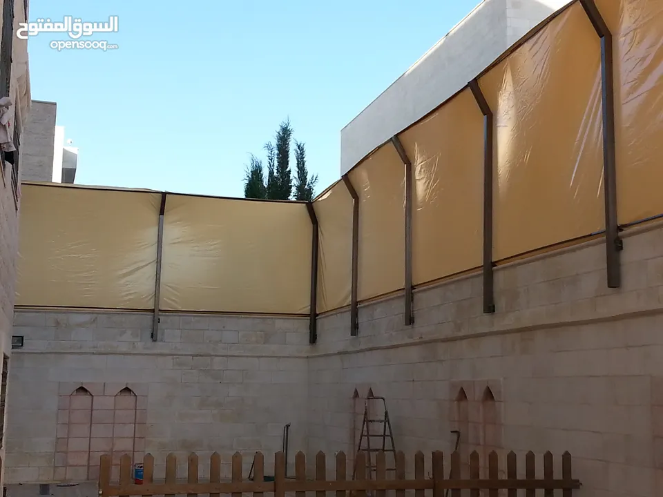 نقوم بتركيب جميع انواع المظلات والشوادر الشد والاشرعه والبراقولات واللكسان بسعر منافس جدا جدا