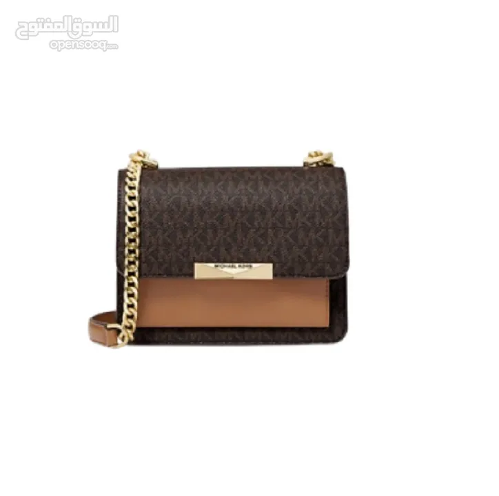 Jade large logo and leather cross body bag