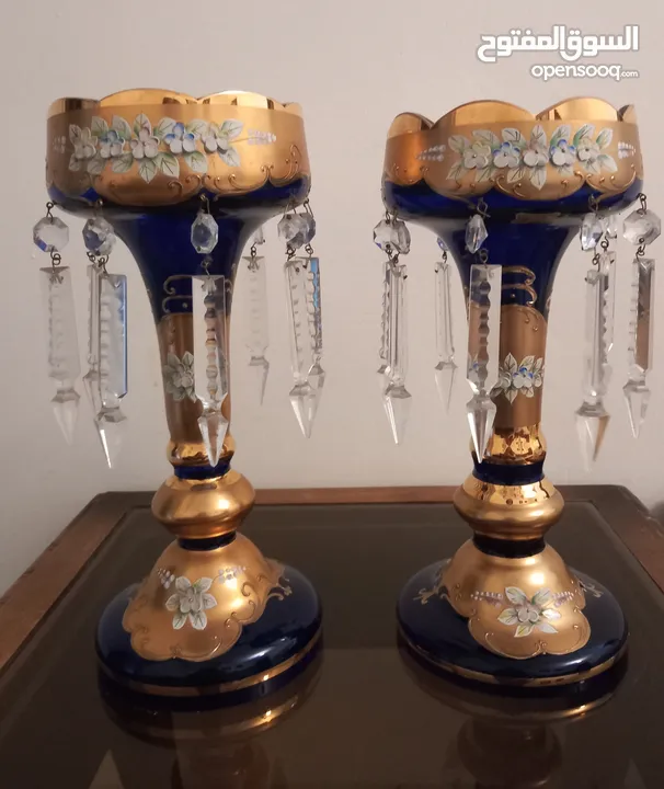 Crystal Egermann كريستال تشيكي ماركة   مزينة بطبقة سميكة من ماء الذهب Egermann