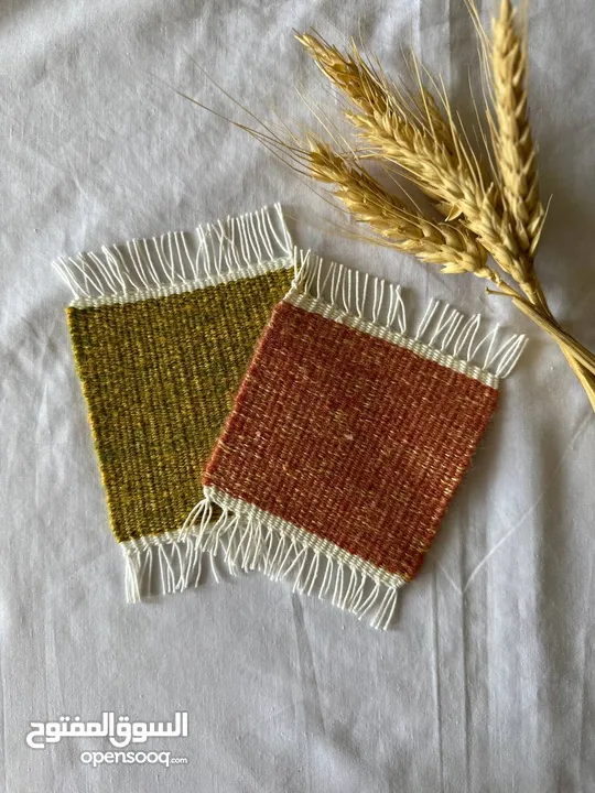 كوستر سجادة مصنوعة يدويًا مناسب للاستخدام في العمل ولضيوف أحبائك Kilim handwoven coaster Size: 10×10