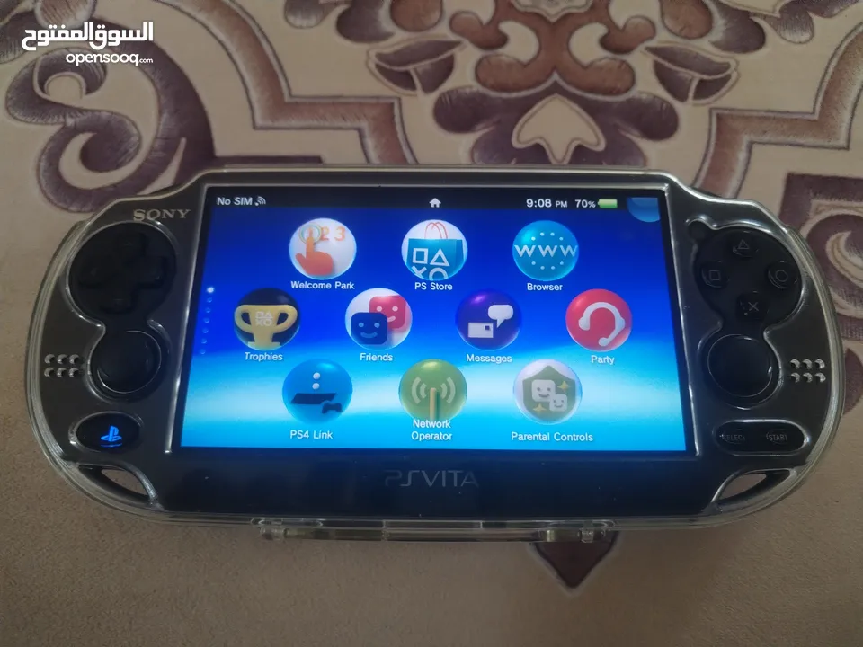 Ps vita haked It includes 2 memory card 4 and 64 gig, crystal cover, charger and screen protector