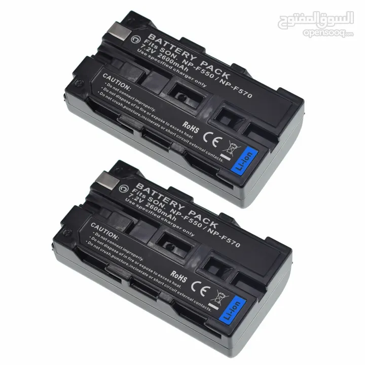 Gigital Video Battery  بطاريات كاميرات واضاءة تصوير F750/F770  F550/570  وشاحن بطاريات للنوعين