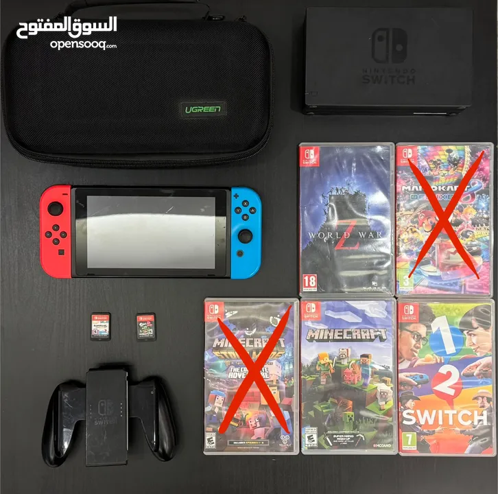 نينتندو سويتش مستعمل مع 5 ألعاب