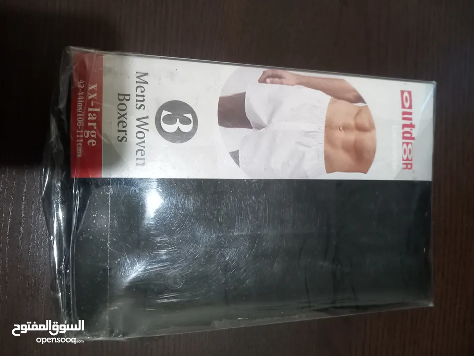 بوكسر ماركةoutdoor لون أسود مقاس XXL عدد3 Boxer outdoor black XXL × 3