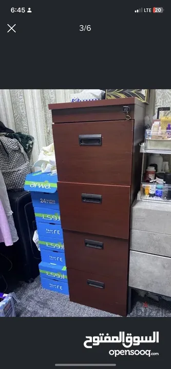 Office file drawer with lock