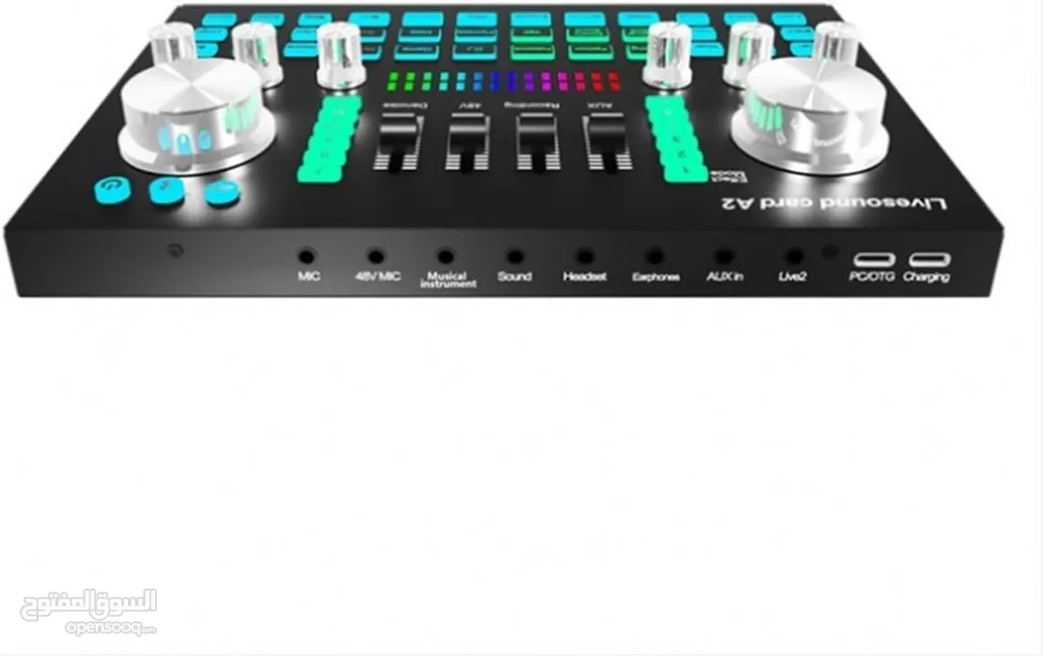 كرت صوت للبث المباشر و التيكتوك والتسجيل A2 USB Live Sound Card