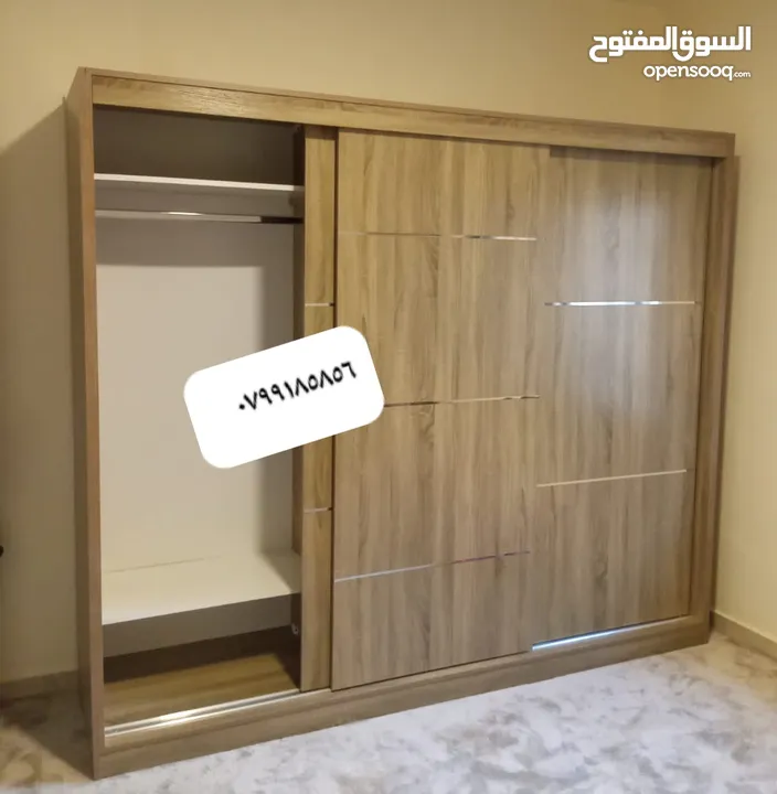 خزائن ملابس خشب لامنيت 18م تفصيل حسب الطلب والمقاس  جميع الوان جودة عالية