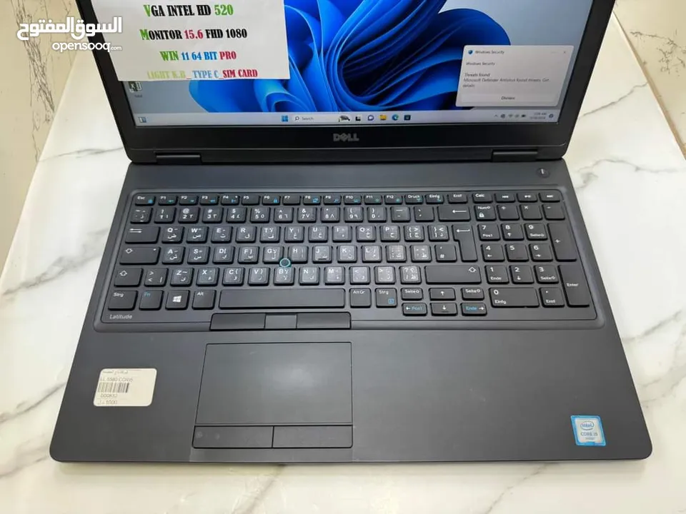 DELL LATITUDE 5580 CPU CORI5 الجيل السادس RAM 8 GB DDR4 SSD 256 GB NVME MONITOR 15.6 FHD بضمان