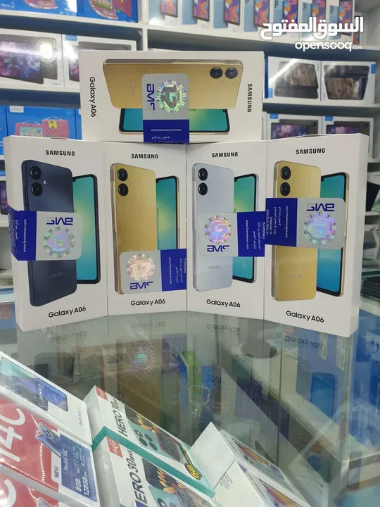 جهاز جديد بالكرتونة Samsung A06 رام 12 جيجا 128 مكفول سنة هدية كفر ولزقة وشاحن الاصلي متوفر توصيل