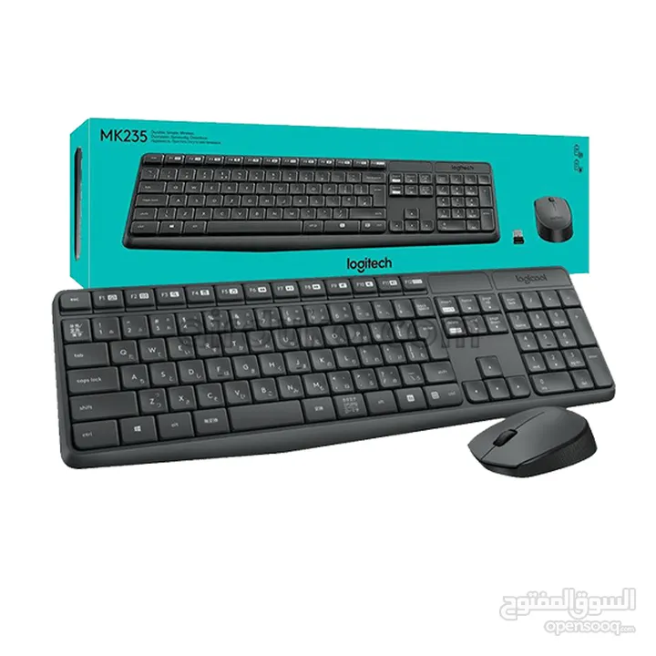 logitech mk235durable simple wireless keyboard and mouse كيبورد مع ماوس ويرلس kit