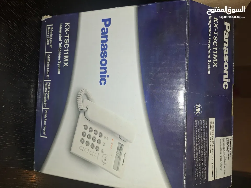 تلفون Panasonic لون اسود كاشف للارقام مستعمل وبحالة ممتازة للبيع
