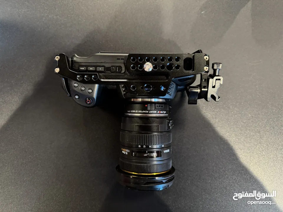 BMPCC 4K Camera with Sigma lens and Viltrox Speed Booster