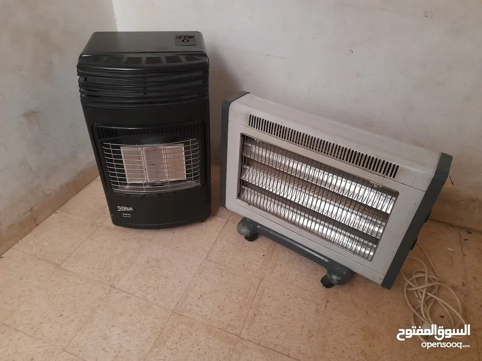 صوبة غاز  3 شعلات+ صوبة كهرباء 4 شعلات