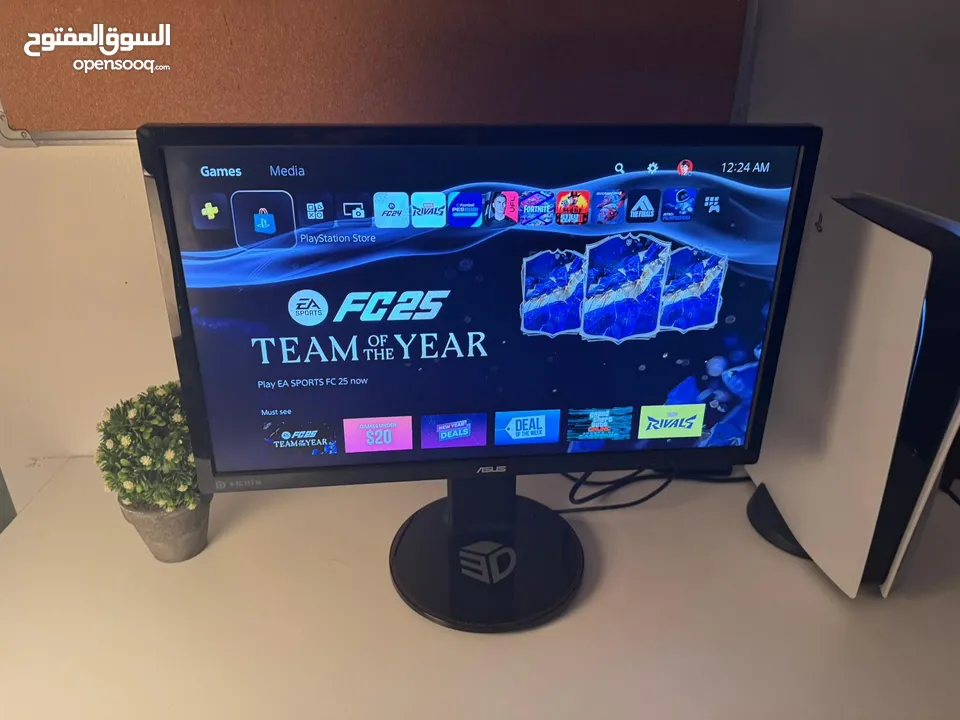 شاشة gaming asus vg248QE  144 hz  1ms  24 إنش FHD 1080p