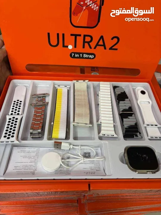 ساعة ذكية( ULTRA 2( 7 in 1 strap    ساعة الترا الذكية – الإصدار الجديد بالحجم الكبير 49mm متوفرة