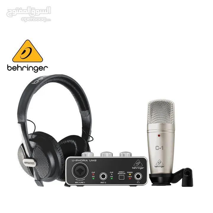 طقم ستديو Behringer للتسجيل والبث المباشر Behringer U-Phoria Studio PRO