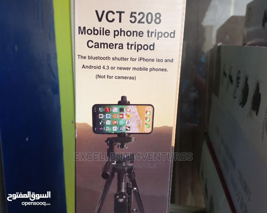 VCT 5208 MOBILEPHONE TRIPOD CAMERA TRIPOD  ترايود كاميرا  بلوتوث ريموت 